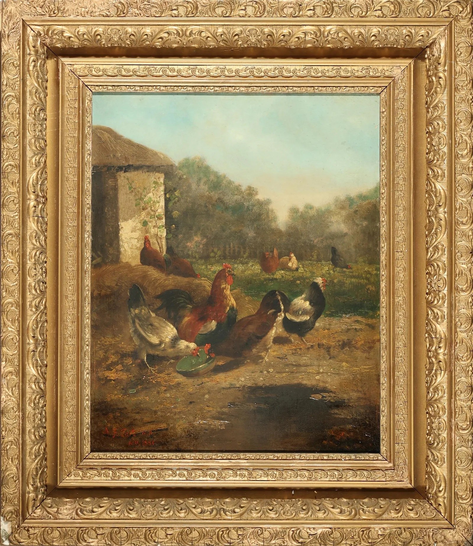 Farmyard Scene by Arthur Fitzwilliam Tait
